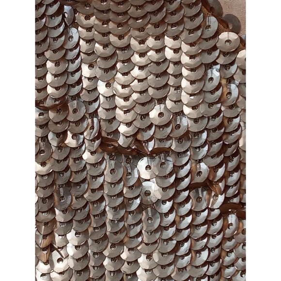 J. Crew Women’s Top Sequin Black Ribbon Zip Back Closure Gold MSRP $148 Size 8 - Picture 3 of 16